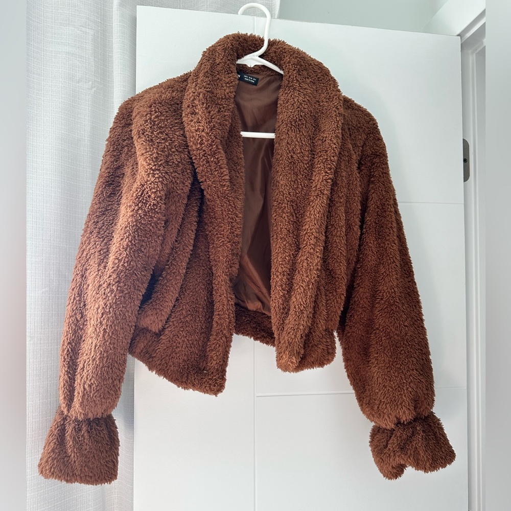 Teddy crop coat